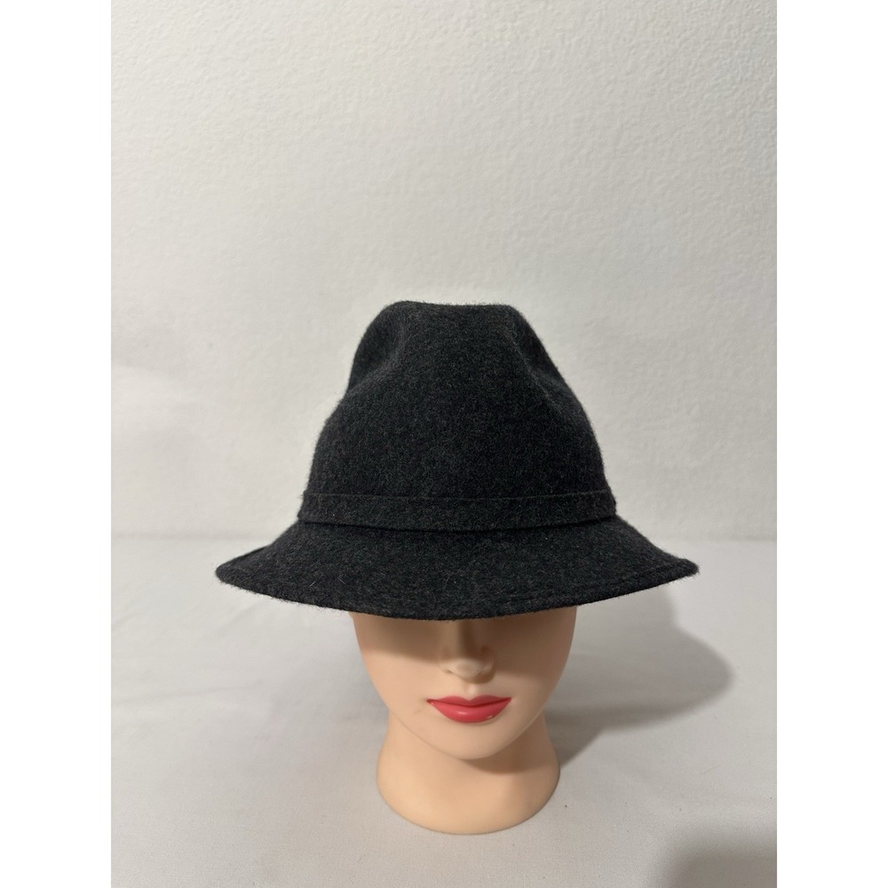 Pendleton 100% Wool Charcoal Gray A207-001 Fedora Hat Size 22" Brim 2" Lined